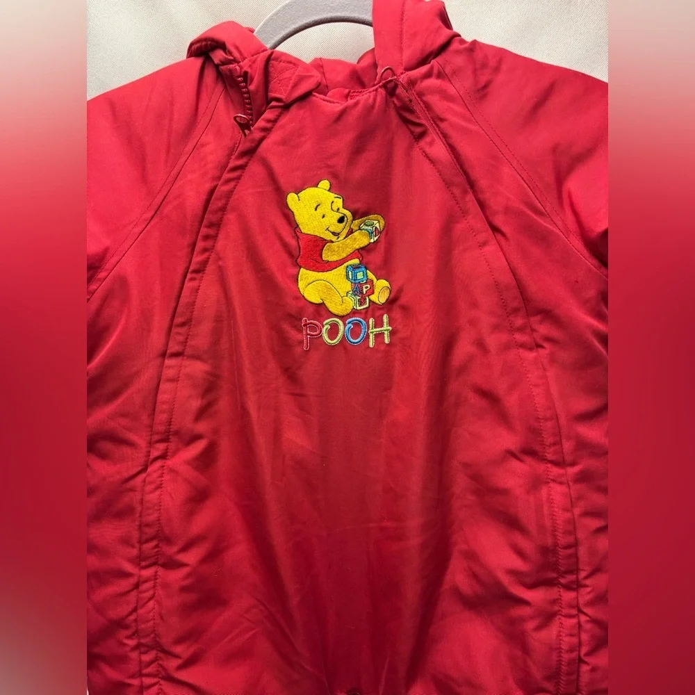 Vintage Disney Winnie the Pooh Hooded Baby Snowsuit Romper Size 24 Months